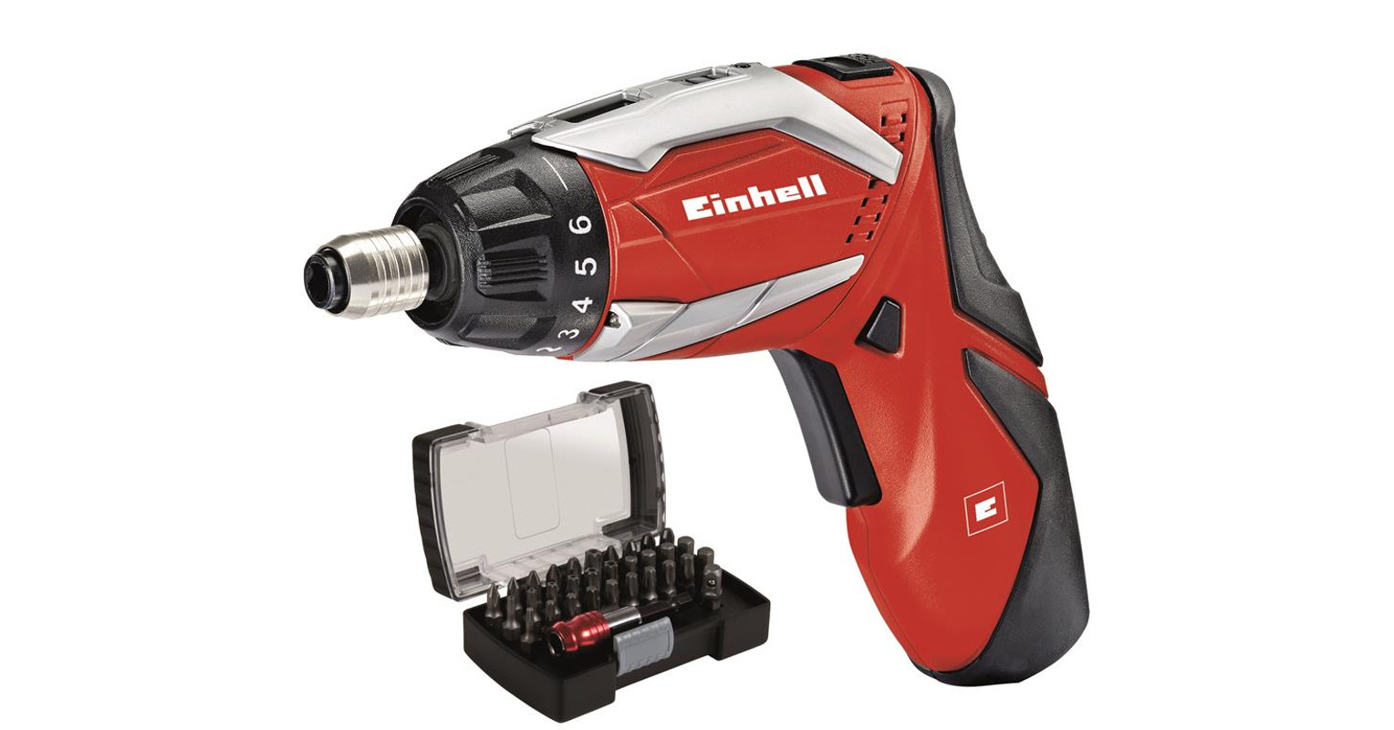 Originele Einhell Xs-Case 32-delige bitset (25 mm bits, 60 mm snelwisselbithouder, adapter met zeskant naar 1/4 drive incl. opbergdoos