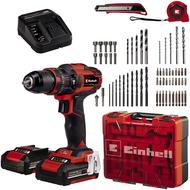 Einhell TE-CD 18/40 Li-i akkus ütvefúró-csavarozó + 64db tartozék (2db 2Ah akkuval és töltővel)