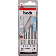 KWB Premium hengeres üvegfúrószár készlet, 5darabos