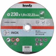 KWB Akku-Top Energy Saving 20% extra vékony vágótárcsa, 230x22.23x1.9mm