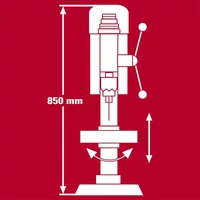 Kép 8/9 - Einhell TC-BD 630/1 oszlopos fúrógép, 630W