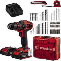 Kép 1/6 - Einhell TE-CD 18/40 Li-i akkus ütvefúró-csavarozó + 64db tartozék (2db 2Ah akkuval és töltővel)