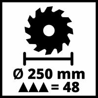 Kép 6/8 - Einhell TE-SM 2534 Dual gérvágó fűrész 250mm, 1800W