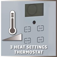 Kép 2/6 - Einhell GCH 2000 W elektromos konvektor, 2000W, fehér