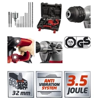 Kép 2/2 - Einhell RT-RH 32 fúró- vésőkalapács szett, SDS-Plus, 1250W, 3.5J