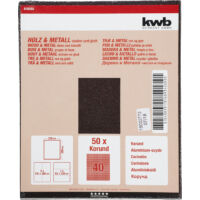 Kép 2/3 - KWB Profi Wood&Metal csiszolólap, 230x280mm, 50db, G40
