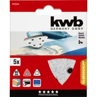 Kép 3/3 - KWB Profi delta csiszolólap 93mm, G240, 5db