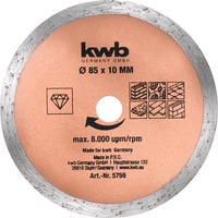 Kép 2/6 - KWB Profi HSS, HM, TCT, gyémánt mini körfűrészlap készlet, 5 részes