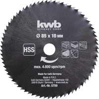 Kép 3/6 - KWB Profi HSS, HM, TCT, gyémánt mini körfűrészlap készlet, 5 részes