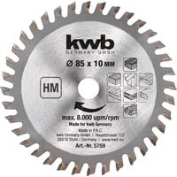 Kép 4/6 - KWB Profi HSS, HM, TCT, gyémánt mini körfűrészlap készlet, 5 részes