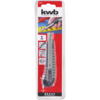 KWB tördelhető pengés kés, automatikus zárás funkcióval, 9mm