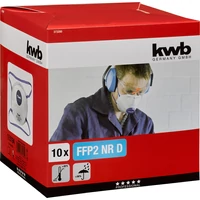 Kép 2/3 - KWB FFP 2-es kilégző szelepes védőmaszk, 10db