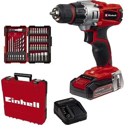 Einhell TE-CD 18/2 Li +39 akkus fúró-csavarozó szett 2.5Ah akkuval, töltővel és 39db tartozékkal