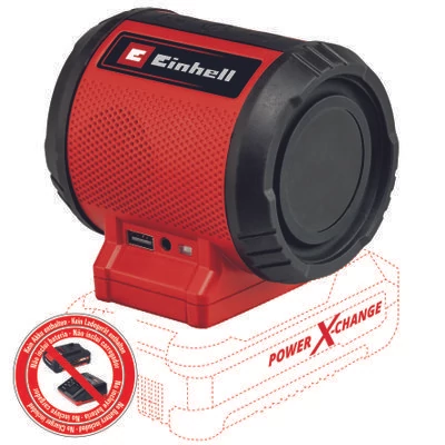 Einhell PXC TC-SR 18 Li BT-Solo akkus hangszóró, 18V, MP3, 85dB (akku és töltő nélkül)