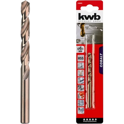 KWB Profi HSS-G CO hengeres spirálfúró, 6.5mm