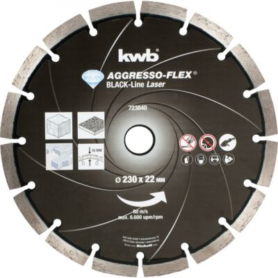 KWB PROFI BLACK-LINE szegmentált gyémánt vágókorong 230x22mm