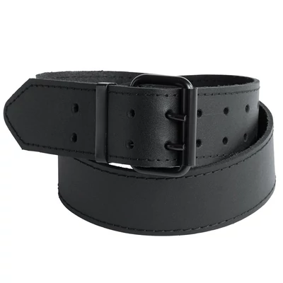 KWB Profi bőr dupla csatos deréköv, fekete, 135x5cm