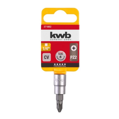KWB CrV dugófej, PZ2, 1/4&quot;, 37mm